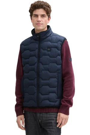 TOM TAILOR Pánská vesta modrá-XL