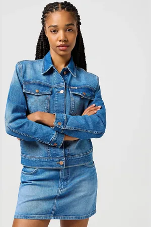 Wrangler Dámská džínová bunda Heritage Jacket klasicky modrá-sepraná-L