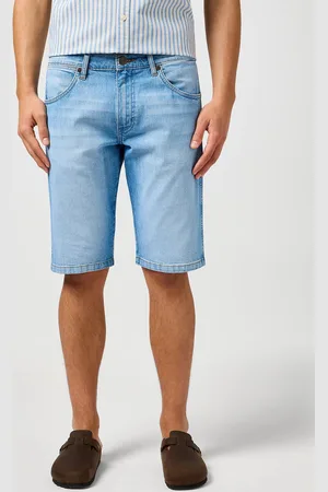Wrangler Pánské kraťasy Colton světle modré-seprané-34