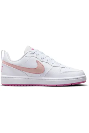 Nike Dívčí rekreační obuv Court Borough Low Recraft white pinksicle arctic orange
