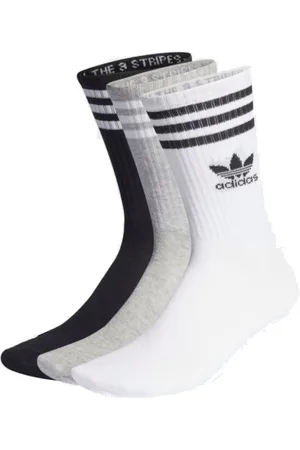 adidas Ponožky 3 PACK-CREW SOCK- MGREYH BLACK