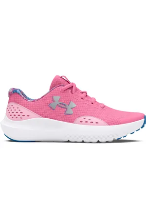 Under Armour Dívčí sportovní obuv (tréninková) UA GGS Surge 4 Print sunset metallic silver