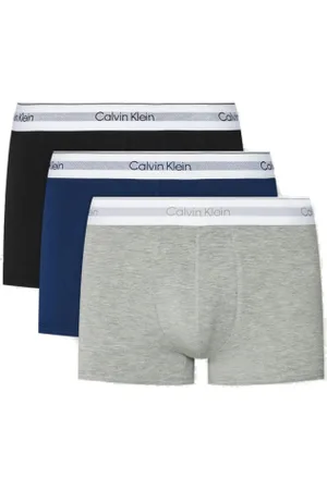 Calvin Klein Pánské boxerky 3 PACK-TRUNK-BLACK, NEW , GREY HEATHER