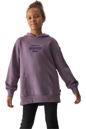 4F Dívčí mikina s kapucí SWEATSHIRT-JWAW24TSWSF1218-51S-VIOLET