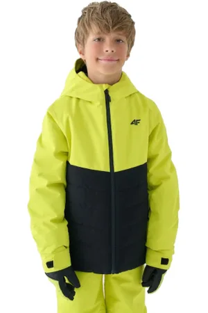 4F Chlapecká lyžařská bunda TECHNICAL JACKET-JWAW24TTJAM535-45S-CANARY
