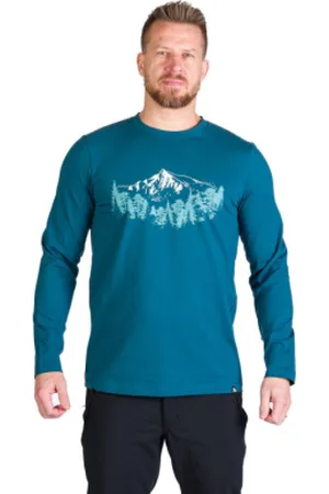 Northfinder Pánské turistické triko s dlouhým rukávem STEWART-526inkblue