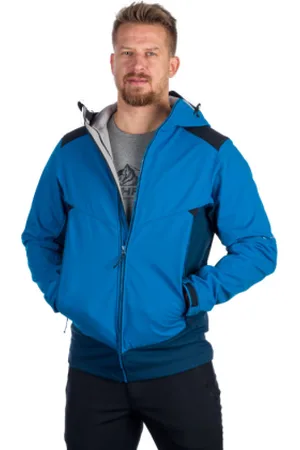 Northfinder Pánská turistická softshellová bunda MORRIS-387-blueblue