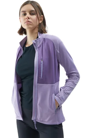 4F Dámská turistická mikina se zipem SWEATSHIRT FNK-WSS24TFSWF316-52S-LIGHT VIOLET