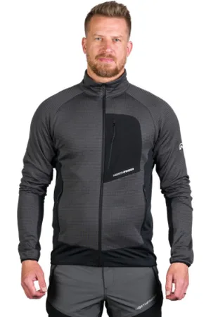 Northfinder Pánská turistická mikina se zipem KENTON 274-blackmelange