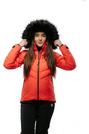 BLIZZARD Dámská lyžařská bunda s kapucí W2W Ski Jacket Lavarone, hot coral