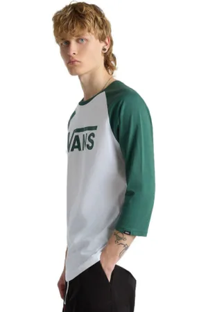 Vans Pánské triko s krátkým rukávem CLASSIC RAGLAN-WHITE-BISTRO