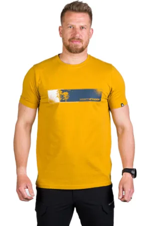 Northfinder Pánské turistické triko s krátkým rukávem DUSTY-314-goldenyellow
