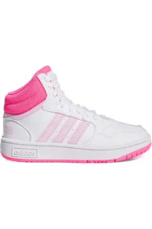 adidas Dívčí rekreační obuv Hoops 3.0 Mid K cloud white orchid fusion lucid
