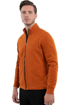 Volcano Pánská mikina se zipem B-KAD-201-ORANGE