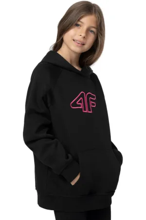 4F Dívčí mikina s kapucí SWEATSHIRT F217-20S-DEEP