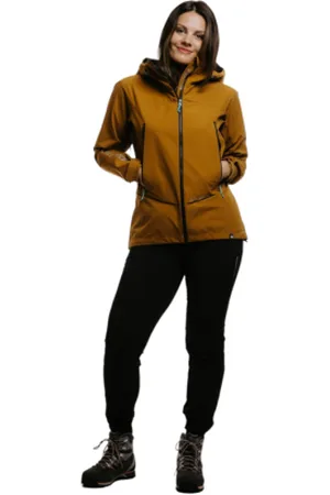 Northfinder Dámská turistická softshellová bunda DELORIS-520-mustard