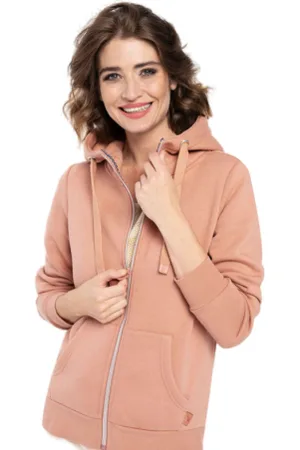 Volcano Dámská zateplená mikina se zipem B-DAFNE-101-BEIGE
