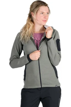 Northfinder Dámská turistická mikina se zipem MARCELLA-807lightgreenblack