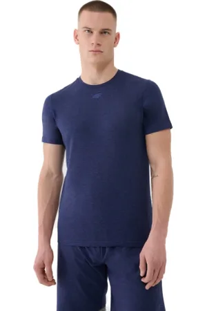 4F Pánské tréninkové tričko s krátkým rukávem TSHIRT FNK M1344-30M-DARK MELANGE