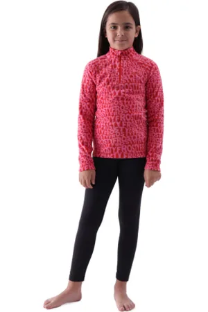 4F Dívčí lyžařská flísová mikina FLEECE UNDERWEAR-JWAW24UFLEF051-62A ALLOVER