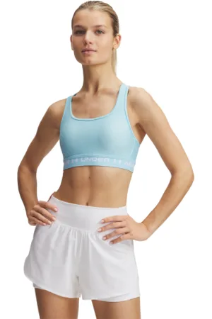 Under Armour Dámská tréninková sportovní podprsenka Crossback Mid Bra-BLU