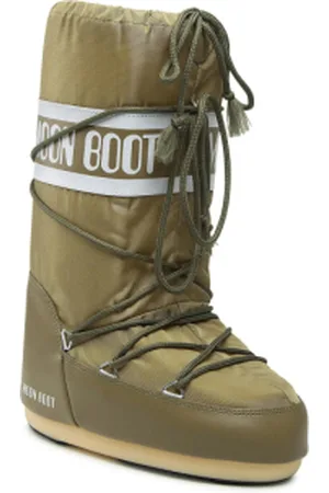 Moon Boot Dětské vysoké zimní boty ICON NYLON, 083 khaki