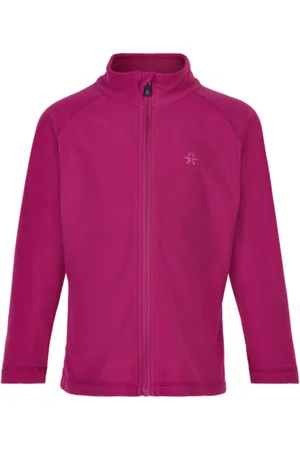 Color Kids Dívčí mikina se zipem Fleece Jacket, Full Zip-535-Festival Fuchsia