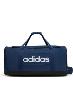 adidas Cestovní taška LINEAR DUFFEL M DKBLUE WHITE