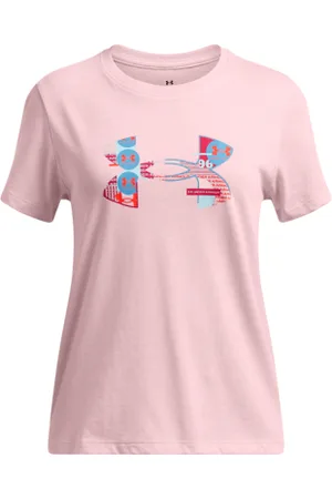 Under Armour Dívčí tričko s krátkým rukávem UA Big Logo UA Fill SS-PNK