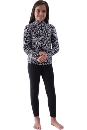 4F Dívčí lyžařská flísová mikina FLEECE UNDERWEAR-JWAW24UFLEF051-20A-DEEP ALLOVER
