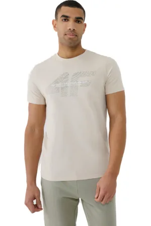 4F Pánské triko s krátkým rukávem TSHIRT M2004-12S-CREME