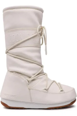 Moon Boot Dámské vysoké zimní boty HIGH RUBBER, 003 cream