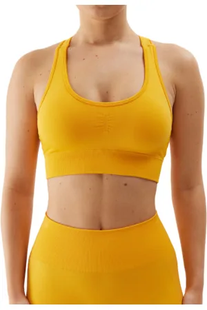 4F Dámská tréninková sportovní podprsenka SPORT BRA-WSS24USBAF116-70S-ORANGE