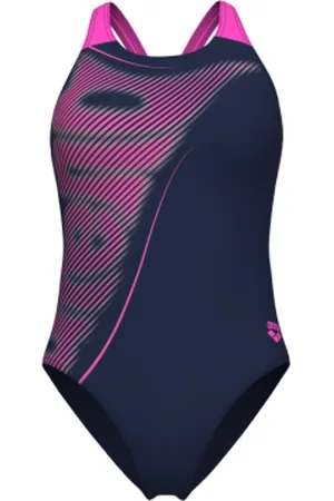 Arena Dámské plavecké jednodílné plavky WOMENS BRIGHT GLARE SWIMSUIT V BACK