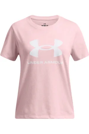 Under Armour Dívčí tričko s krátkým rukávem UA BIG LOGO SS-PNK