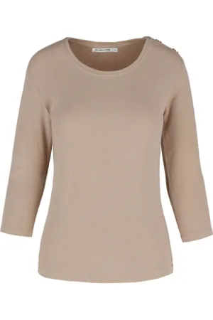 Volcano Dámské triko s dlouhým rukávem KATI-102-BEIGE