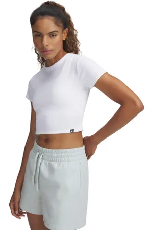 Under Armour Dámské triko s krátkým rukávem UA Rival Rib Baby Tee-WHT