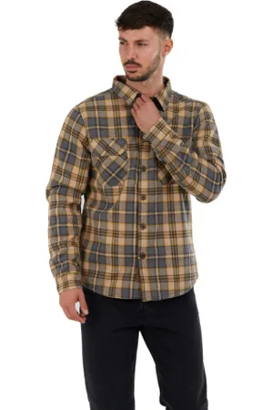 fundango Pánská košile s dlouhým rukávem Roddy Lined Shirt-648-golden rod