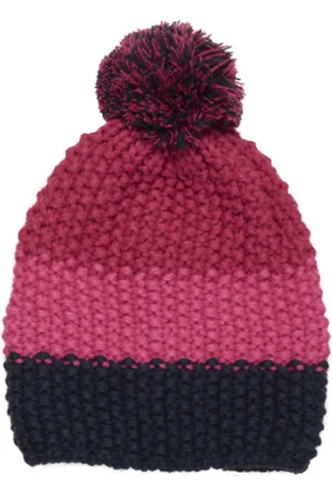 Color Kids Dívčí zimní čepice Hat - Colorblock, fuchsia purple