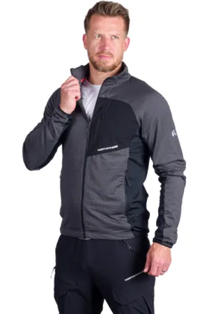 Northfinder Pánská turistická mikina se zipem PRIMO-270blackblack