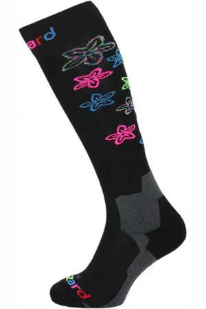 BLIZZARD Juniorské lyžařské podkolenky (ponožky) Viva Flowers ski socks junior, flowers