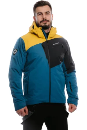 BLIZZARD Pánská lyžařská bunda s kapucí Ski Jacket Leogang, petroleum mustard