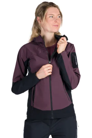 Northfinder Dámská turistická softshellová bunda JANELL-810wineblack