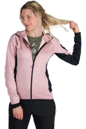 Northfinder Dámská turistická mikina se zipem COLEEN-521roseblack
