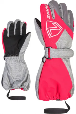 Ziener Juniorské lyžiarske rukavice LAURO-801986-823758-light melange neon