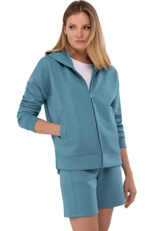 Volcano Dámská mikina se zipem FLORENCE-603-TURQUOISE