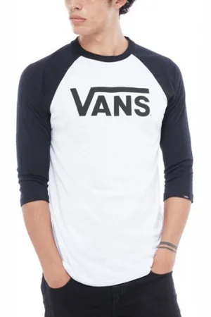 Vans Pánské triko s krátkým rukávem CLASSIC RAGLAN- -BLACK