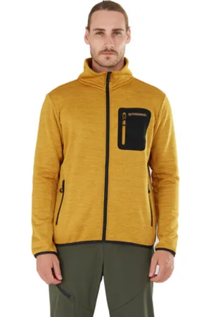 fundango Pánská lyžařská mikina se zipem Jefferson Fleece Jacket-240-mustard