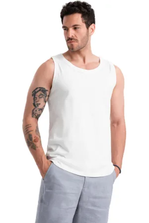 Ombre Clothing Pánske tričko s krátkym rukávom s v-výstrihom Tank top OM-TSBT-0192 V-1