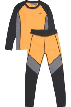 Color Kids Juniorské termoprádlo vrchní a spodní díl Ski Underwear - Colorblock-741845.3520-Orange Pop